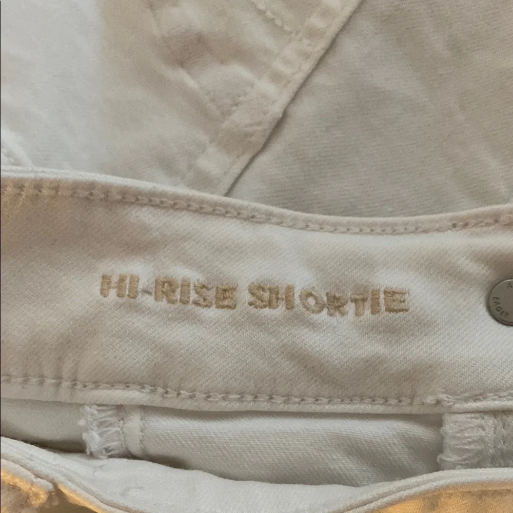 AE Women's White Button-Detail Sailor Shorts High-Rise Shortie 4 - Picture 6 of 11